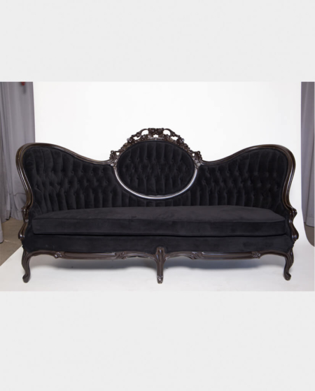 Black Velvet Vintage Sofa