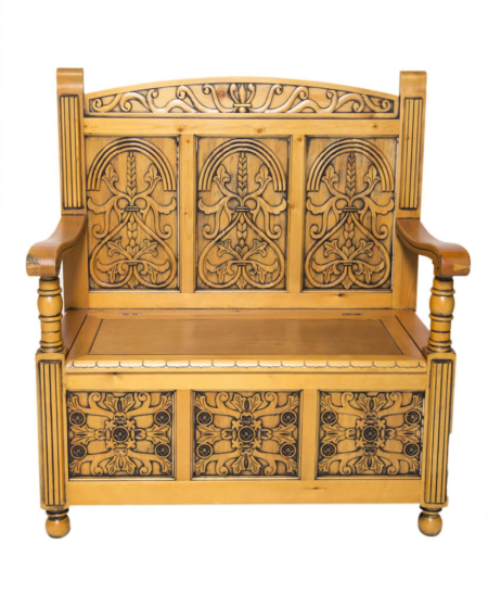 Ornate Oak Renaissance Double Chair