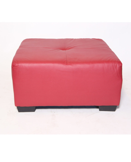 Jumbo Red Leather Ottoman