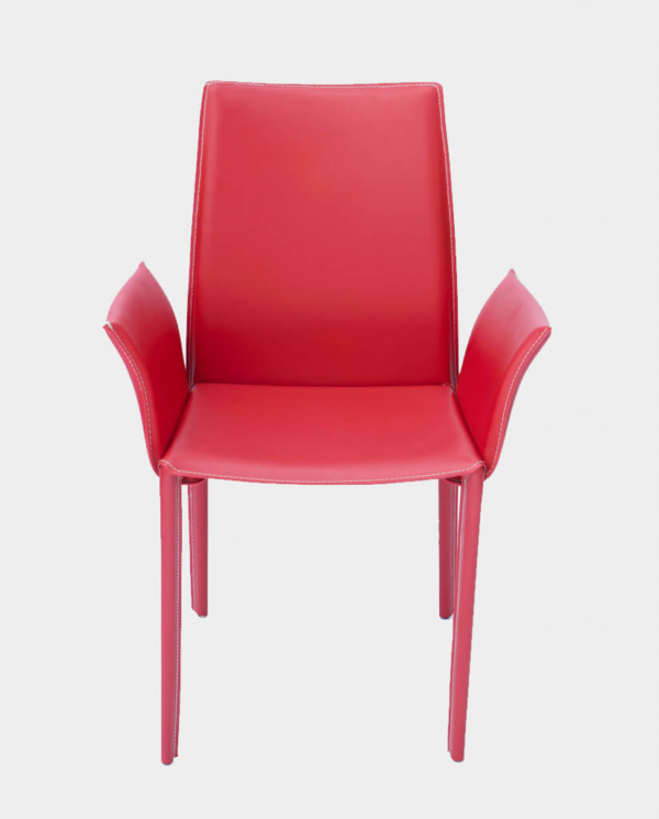 Red Leather Arm Chair