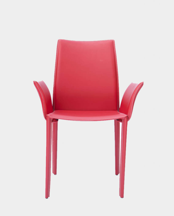 Red Leather Arm Chair