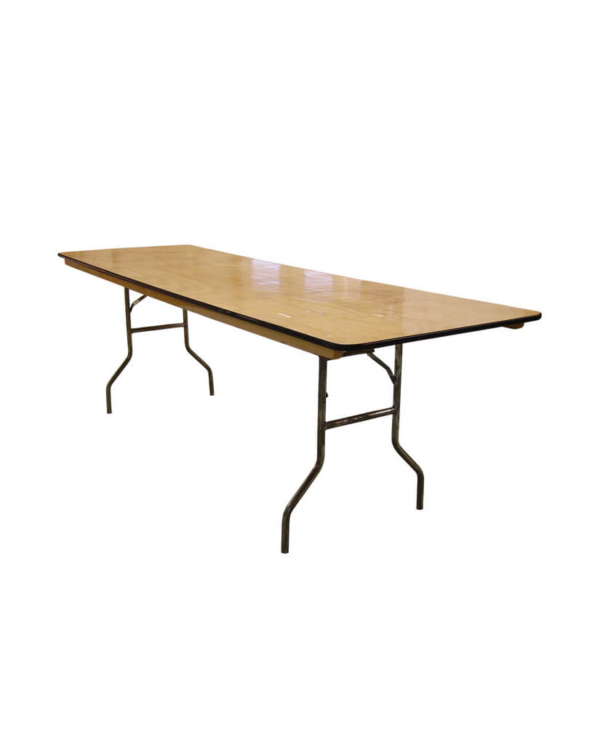 8 ft X 30” Wood Banquet Table